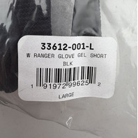 FOX RACING WOMENS RANGER GLOVE GEL SHORT SZ LARGE BLACK 33612-001-L