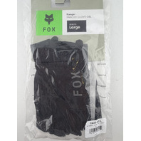 FOX RACING WOMENS RANGER GLOVE GEL SHORT SZ LARGE BLACK 33612-001-L
