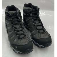 OBOZ MENS SAWTOOTH II MID B-DRY WATERPROOF HIKING SHOES CHARCOAL SIZE 12 WIDE