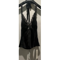 REFORMATION WOMENS MONICA BLACK SILK TOP SIZE SMALL 1314146BLK00S