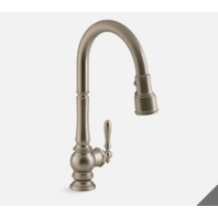 KOHLER ARTIFACTS PULL DOWN SPRAY KITCHEN FAUCET VIBRANT BRUSHED BRONZE 99259-BV