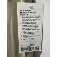 LULULEMON WOMEN'S WUNDER TRAIN HR TIGHT 25" SIZE 12 LW5CR7S SHEER OAK