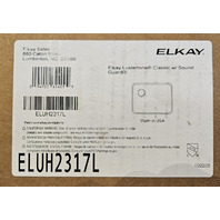 ELKAY ELUH2317L LUSTERTONE SS 25.5" CLASSIC SINGLE BOWL W/ SOUND GUARD LEFT DRAIN