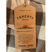 FAHERTY WOMEN'S LEGEND SWEATER CLASSIC POPOVER SZ LARGE L BROWN OAT WKF2539 NWT