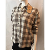 FAHERTY WOMEN'S LEGEND SWEATER CLASSIC POPOVER SZ LARGE L BROWN OAT WKF2539 NWT