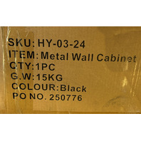 HY-03-24 BLACK METAL WALL CABINET 250776 