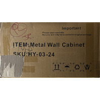 HY-03-24 BLACK METAL WALL CABINET 250776 