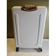 LONDON FOG 0897 28” VINTAGE II SPINNER HARDSIDE EXPANDABLE WHITE-CARAMEL