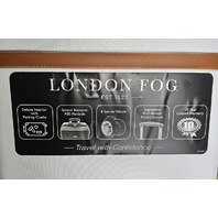 LONDON FOG 0897 28” VINTAGE II SPINNER HARDSIDE EXPANDABLE WHITE-CARAMEL