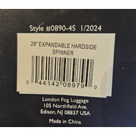 LONDON FOG 0897 28” VINTAGE II SPINNER HARDSIDE EXPANDABLE WHITE-CARAMEL