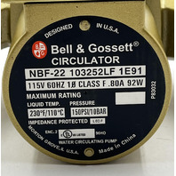 BELL & GOSSETT 103252LF P81753 NBF-22 CIRC PUMP 115V/60HZ DURAGLIDE BEARING