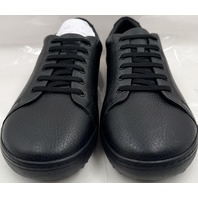 BIRCHBURY BRAMFORD MENS SIZE 14 BLACK WIDE TOE BOX BAREFOOT LEATHER SNEAKERS