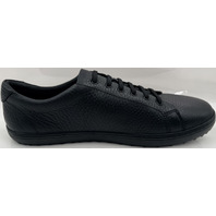 BIRCHBURY BRAMFORD MENS SIZE 14 BLACK WIDE TOE BOX BAREFOOT LEATHER SNEAKERS
