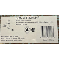 BRIZO INVARI 65377LF-NKLHP WIDE SPREAD LAVATORY FAUCET WITH COLUMN SPOUT