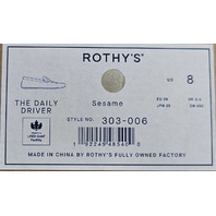 ROTHY'S 303-006 THE DAILY DRIVER WOMEN'S FLATS SHOES US 8 UK 5.5 EU 38 SESAME