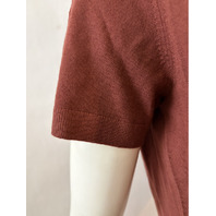 THEORY WOMEN'S MERINO WOOL BASIC TEE OXBLOOD RED SZ MEDIUM M MSRP $215 O0711710