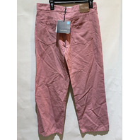 S MAX MARA WOMEN'S COTTON TROUSERS STRAIGHT CUT IN PEONY SAMPLE SMM ONORATA SZ8