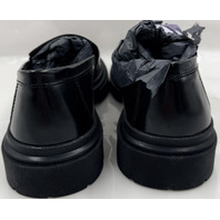 STEVE MADDEN P-ZEB MENS SIZE 10 BLACK ZEB PENNY LEATHER DRESS LOAFERS