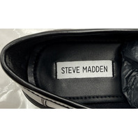 STEVE MADDEN P-ZEB MENS SIZE 10 BLACK ZEB PENNY LEATHER DRESS LOAFERS
