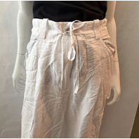 REISS WOMEN'S DRAWSTRING TIE-CUFF TORY CARGO TROUSER IN WHITE WW97 US SIZE 6