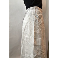 REISS WOMEN'S DRAWSTRING TIE-CUFF TORY CARGO TROUSER IN WHITE WW97 US SIZE 6