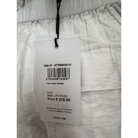 REISS WOMEN'S DRAWSTRING TIE-CUFF TORY CARGO TROUSER IN WHITE WW97 US SIZE 6
