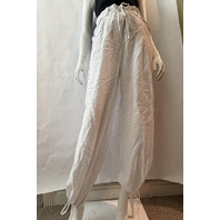 REISS WOMEN'S DRAWSTRING TIE-CUFF TORY CARGO TROUSER IN WHITE WW97 US SIZE 6