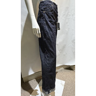 S MAX MARA WOMEN'S DENIM PANTS STRAIGHT CUT IN DARK WASH SAMPLE SMM CHIARA SZ 8
