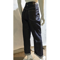 S MAX MARA WOMEN'S DENIM PANTS STRAIGHT CUT IN DARK WASH SAMPLE SMM CHIARA SZ 8
