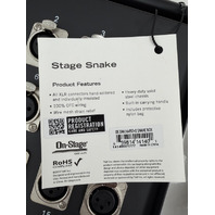 ON STAGE GEAR STAGE SNAKE 50' SNK16450 16 XLR INPUTS FEMALE 4 XLR OUTPUTS MALE