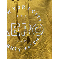 AEROPOSTALE AERO NEW YORK HOODIE MUSTARD YELLOW YOUTH SIZE LARGE L