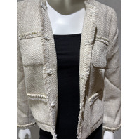 JMCLAUGHLIN 238101022 MARTHA BOUCL&Eacute; JACKET TWEDE STYLE COLOR SAND SIZE MEDIUM M