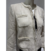JMCLAUGHLIN 238101022 MARTHA BOUCL&Eacute; JACKET TWEDE STYLE COLOR SAND SIZE MEDIUM M