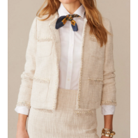 JMCLAUGHLIN 238101022 MARTHA BOUCL&Eacute; JACKET TWEDE STYLE COLOR SAND SIZE MEDIUM M