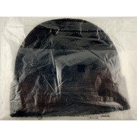 HUGO BOSS FATI 50495306 MENS RIB-KNIT LOGO PLAQUE VIRGIN WOOL DARK BROWN BEANIE