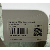 LULULEMON WOMEN'S ALWAYS EFFORTLESS JACKET SIZE 4 LW4BW8S FOG GREEN