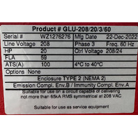 TORNATECH GPL+GLU-208/20/3/60 FIRE PUMP CONTROLLER 20HP 3 PHASE