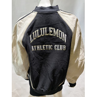 LULULEMON WOMEN'S SCUBA OVERSIZE COLLEGIATE JACKET GRAPHIC SZ M/L LW3IOZS BLACK