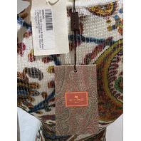 ETRO KNITTED MIDI DRESS W FRINGING FLORAL PAISLEY MOTIF WRKA0122AKD50 SZ 38
