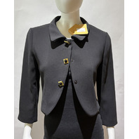 SANDRO PARIS SFPVE01217 LIORA BLAZER W JEWEL BUTTONS MSRP 560$ SZ 38 NWT BLACK