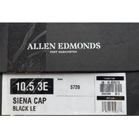 ALLEN EDMONDS SIENA CAP BLACK LE 10.5 3E 5720 BLACK DRESS SHOES