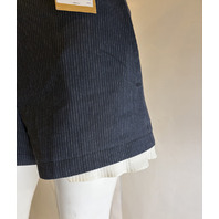 SANDRO PARIS SFPSH00544 PREESED-CREASE SHORTS WITH RUFFLE MSRP 320$ SZ 36 NWT