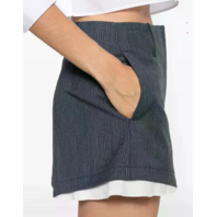 SANDRO PARIS SFPSH00544 PREESED-CREASE SHORTS WITH RUFFLE MSRP 320$ SZ 36 NWT