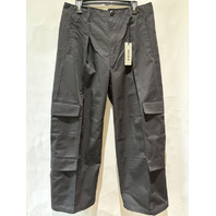 G-STAR RAW MEN'S R-5N 3D PLEATED CARGO TROUSERS IN BLACK LEVEL TWILL SIZE 32X32