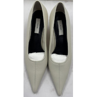 TOTEME SHARP NAPPA WEDGE PUMPS WHITE 047 261-WAS0276-LE0210-047 EU38 US 8