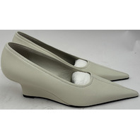 TOTEME SHARP NAPPA WEDGE PUMPS WHITE 047 261-WAS0276-LE0210-047 EU38 US 8