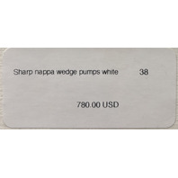 TOTEME SHARP NAPPA WEDGE PUMPS WHITE 047 261-WAS0276-LE0210-047 EU38 US 8