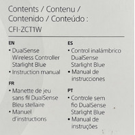 PLAYSTATION DUALSENSE CFI-ZDS1 SONY WIRELESS CONTROLLER STARLIGHT BLUE/BLACK