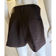 SANDRO PARIS SFPSH00515 ANTOINE SHORTS WITH BUTTON DETAIL SIZE 38 BROWN NWT