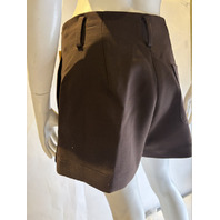 SANDRO PARIS SFPSH00515 ANTOINE SHORTS WITH BUTTON DETAIL SIZE 38 BROWN NWT